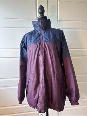 Columbia Navy and Plum Windbreaker Jacket